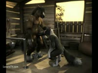 Beastiality fetish movie features hentai dog blowing horse
